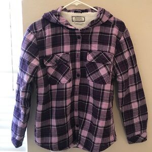 Fur-lined Flannel Jacket